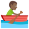 Person Rowing Boat - Medium Black emoji on Emojione